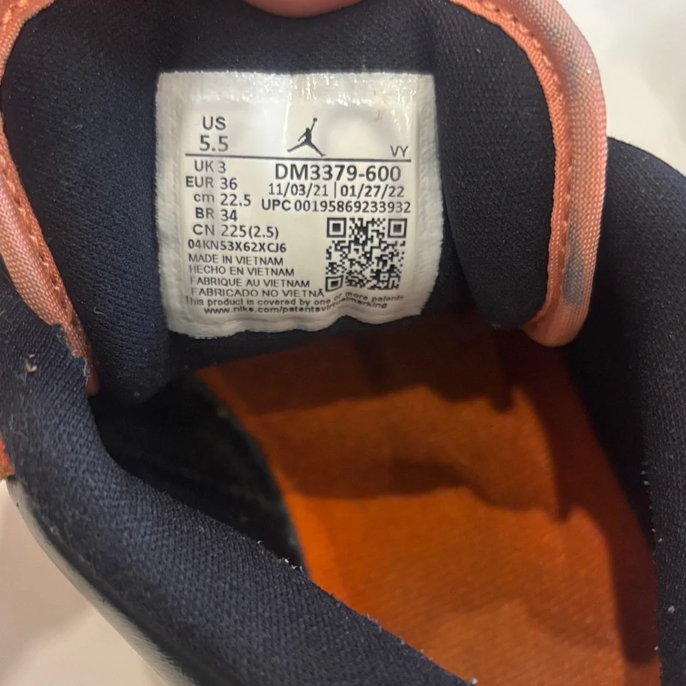 Nike Jordan Low Dunk Kids Sneakers - Orange and Black